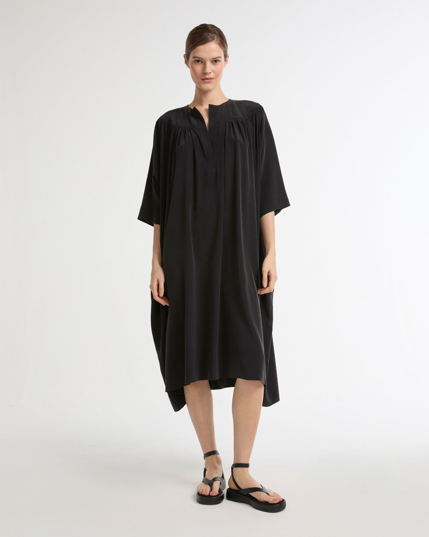 Light silk crepe dress -Summer sale - Yves Salomon