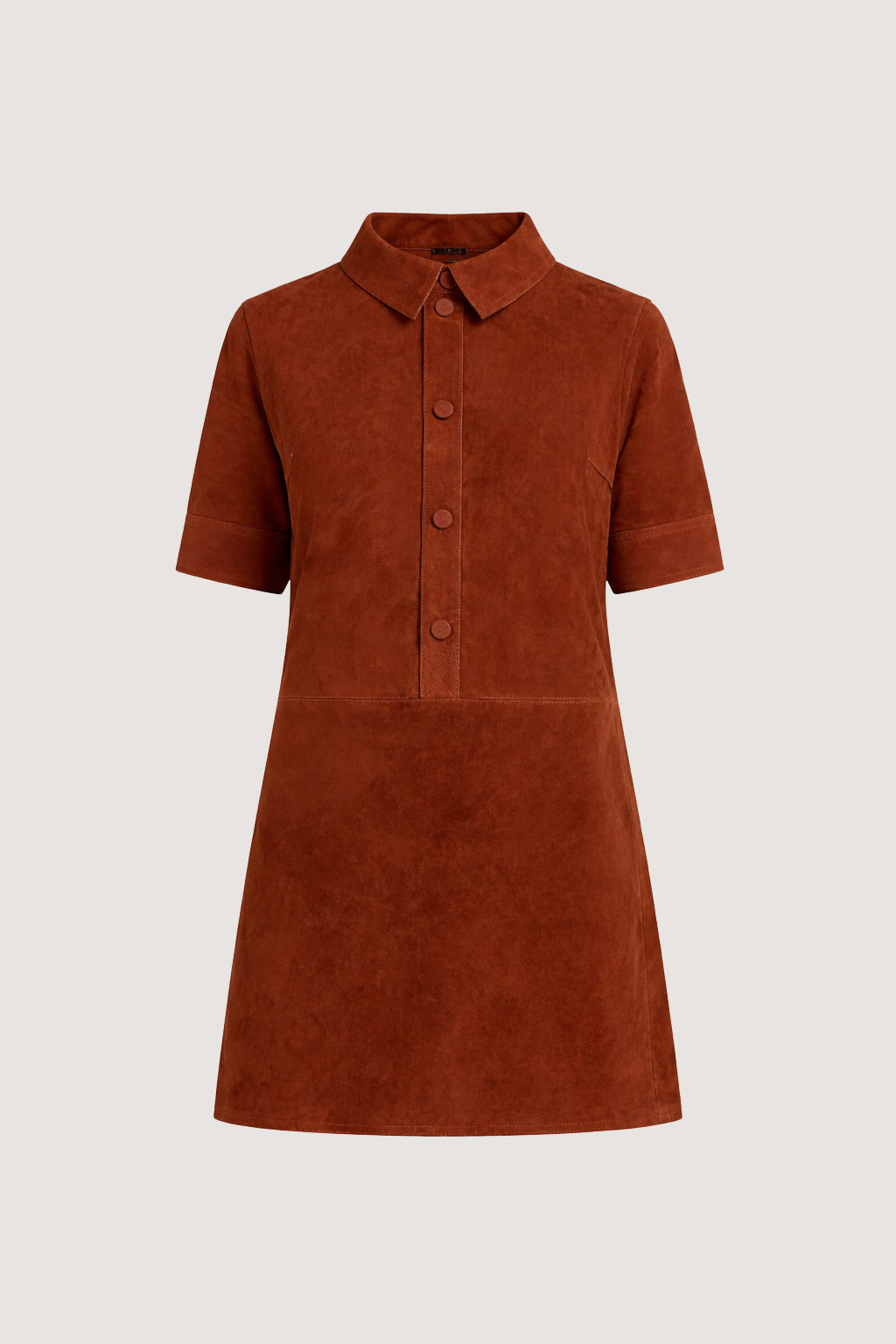 Double-sided lambskin dress