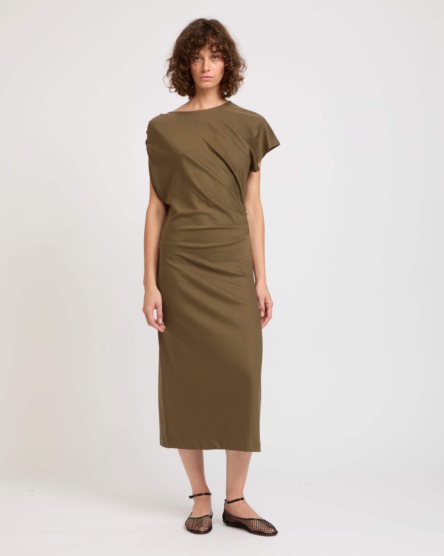 Asymmetrical jersey dress