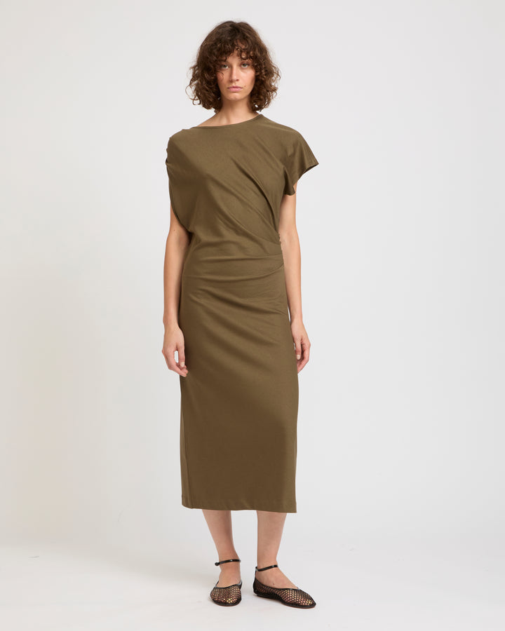 Asymmetrical jersey dress