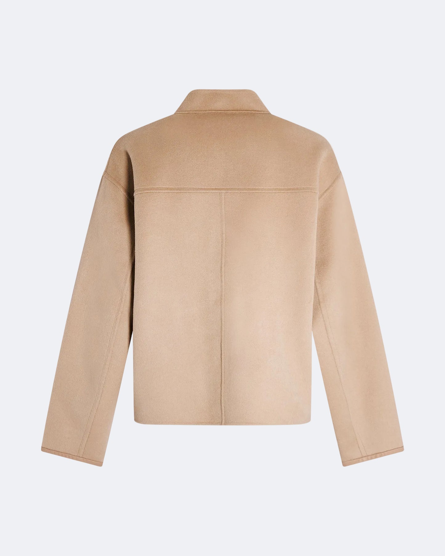 Double-sided cashmere-blend varsity jacket