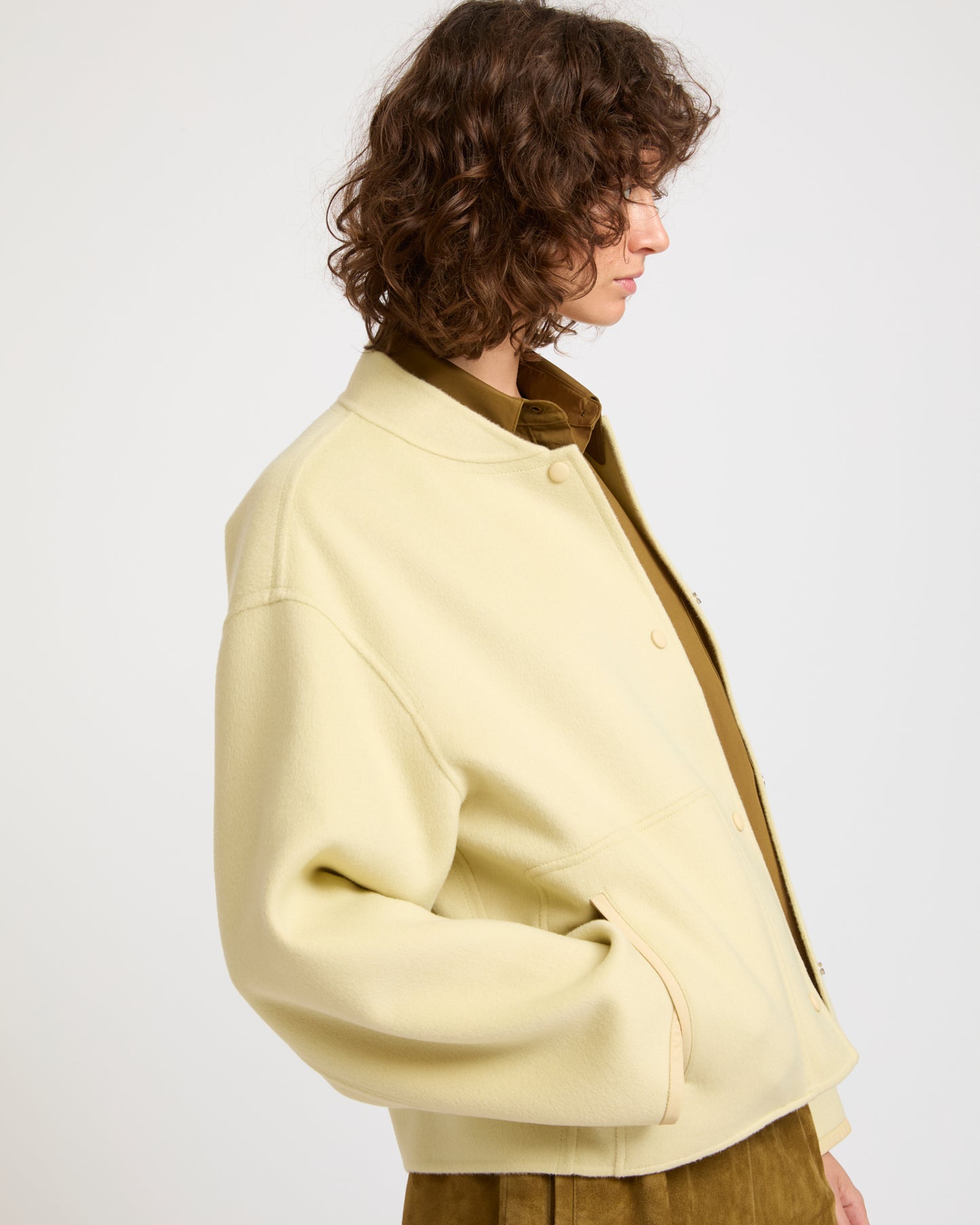 Double-sided cashmere-blend varsity jacket -Summer sale - Yves Salomon