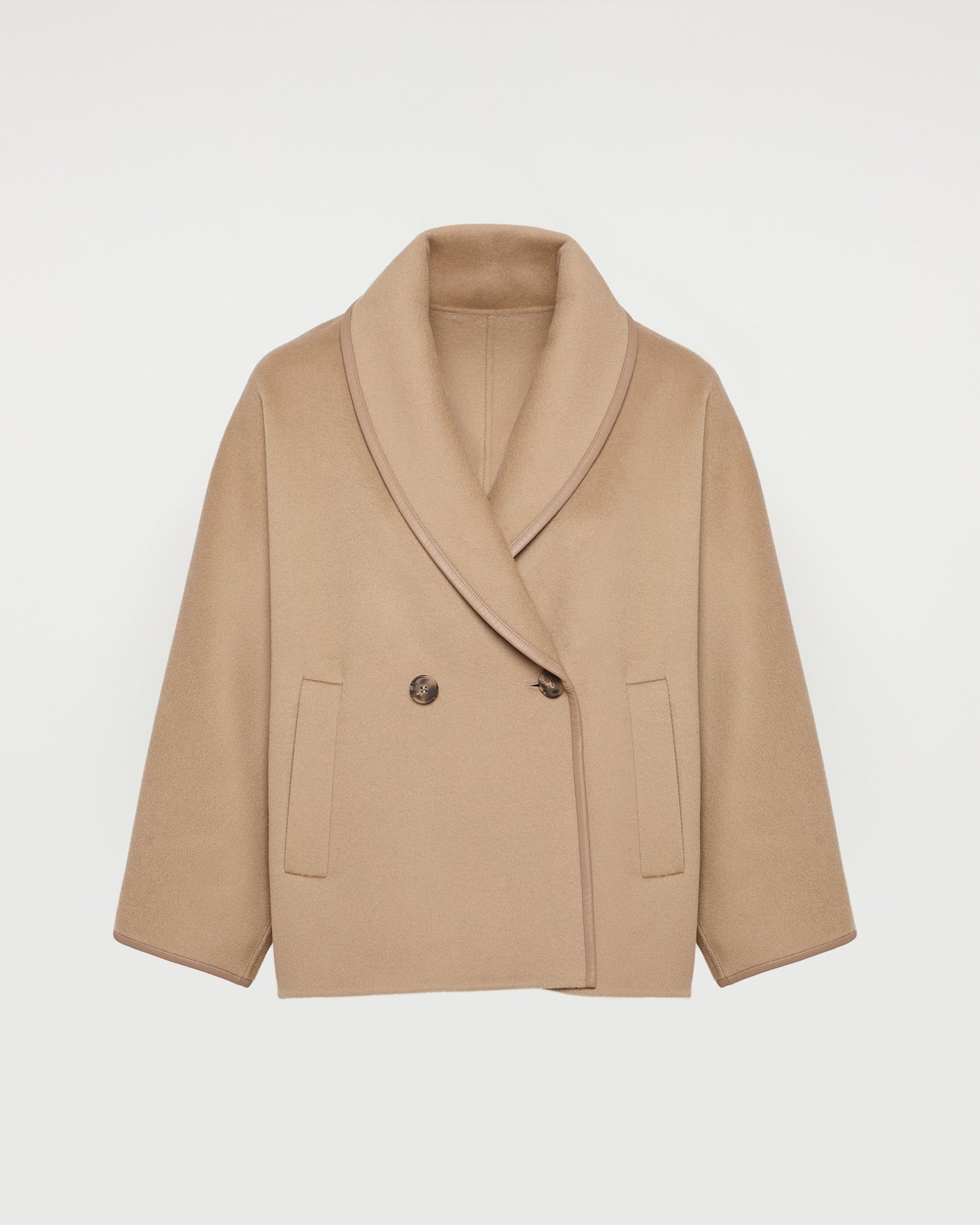 Double-sided cashmere-blend pea coat