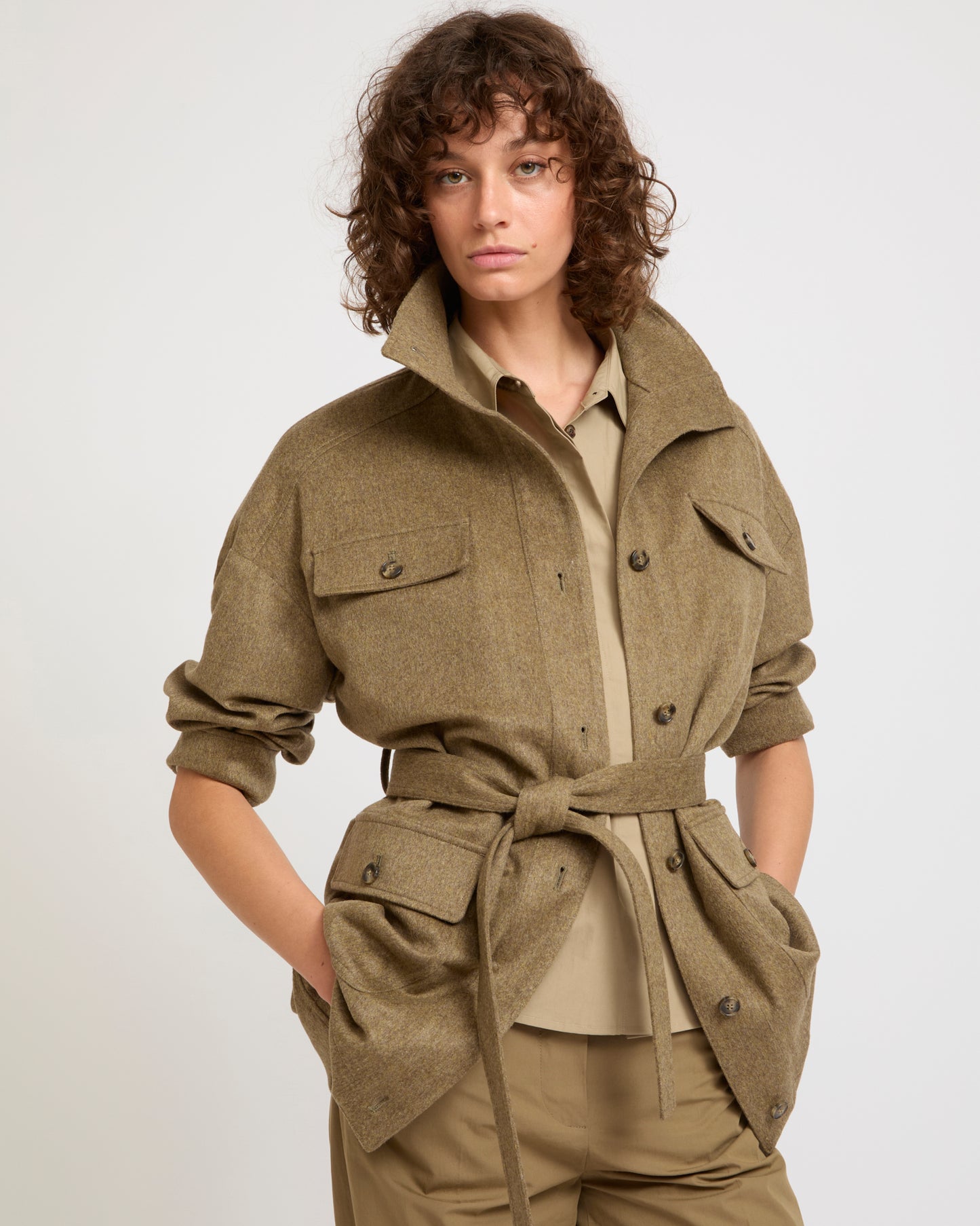 Cashmere safari jacket