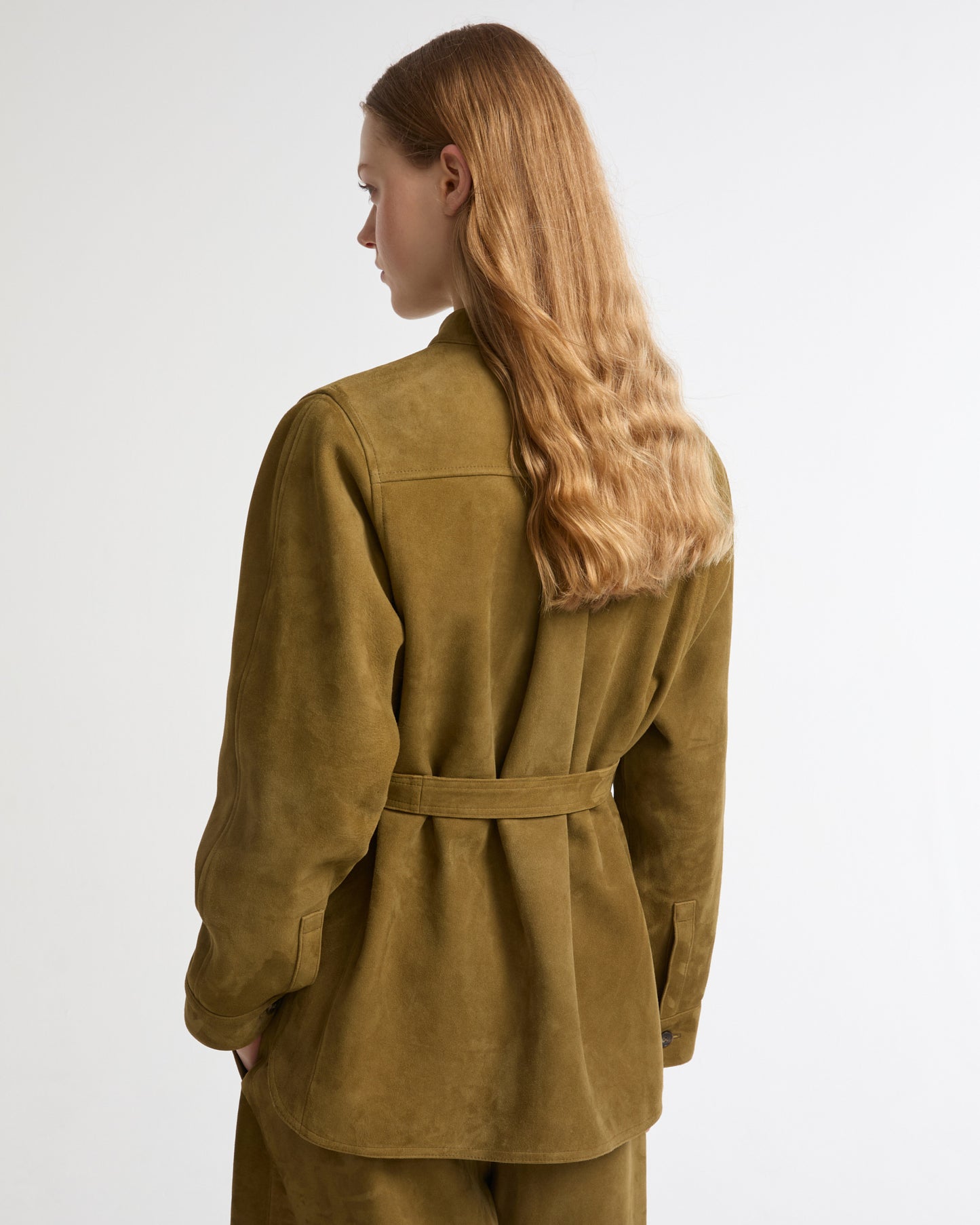 Suede calfskin safari jacket