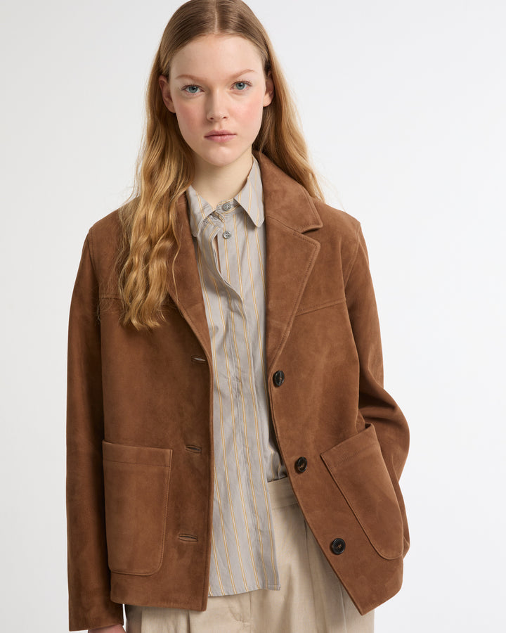 Classic Suede Calfskin Jacket