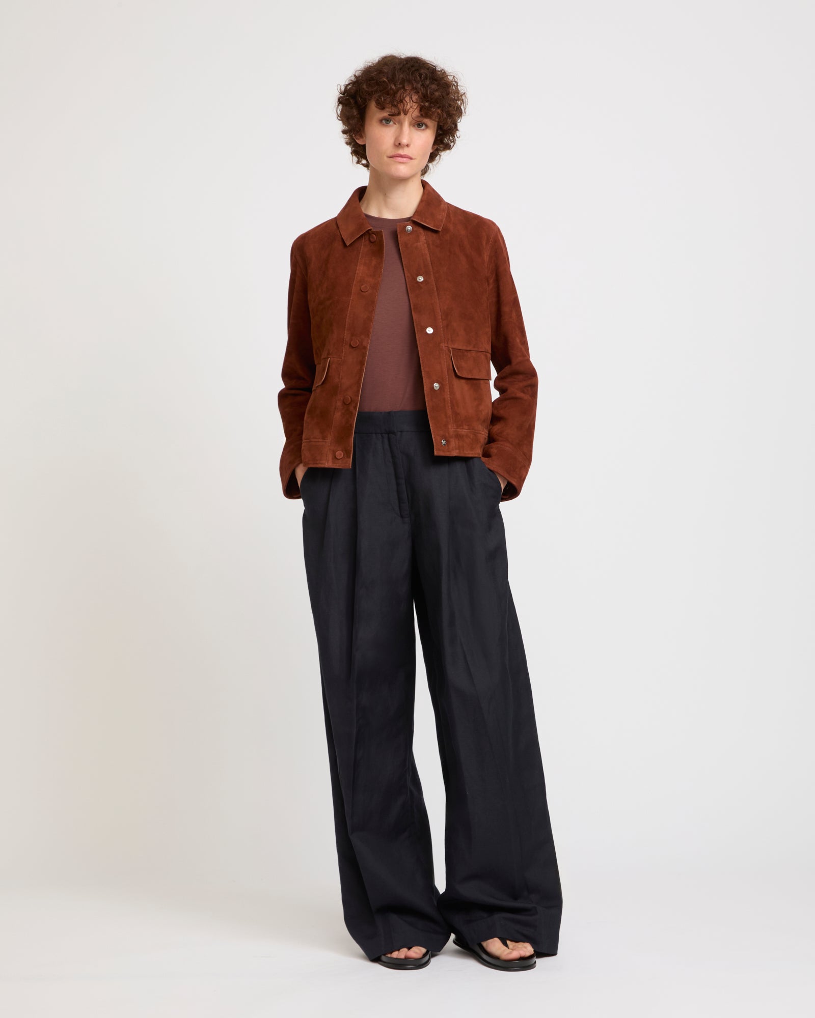 YVES SALOMON イヴサロモン ラムスエード　　ライダースジャケット Women's Suede - Yves Salomon – Yves Salomon US
