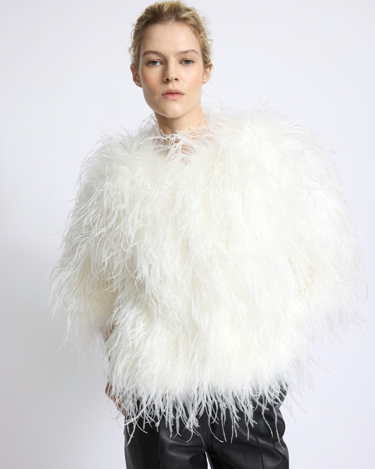 Short ostrich feather jacket - Yves Salomon - New Fall/Winter Collection