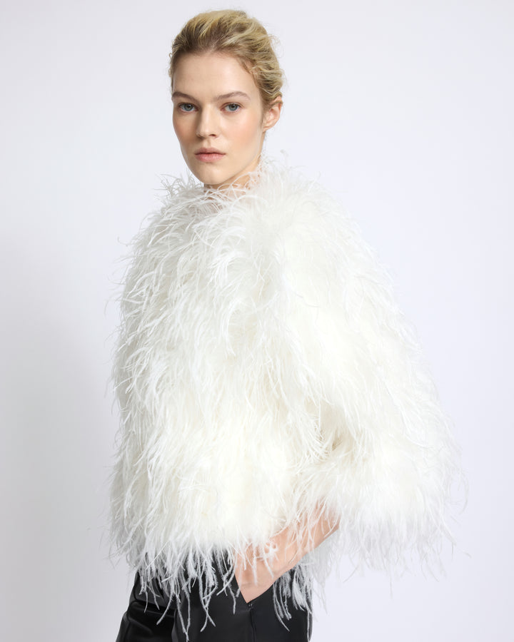 Short ostrich feather jacket - Yves Salomon - New Fall/Winter Collection