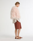 Short Ostrich Feather Jacket