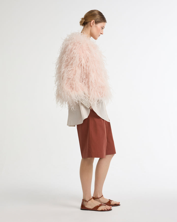 Short Ostrich Feather Jacket