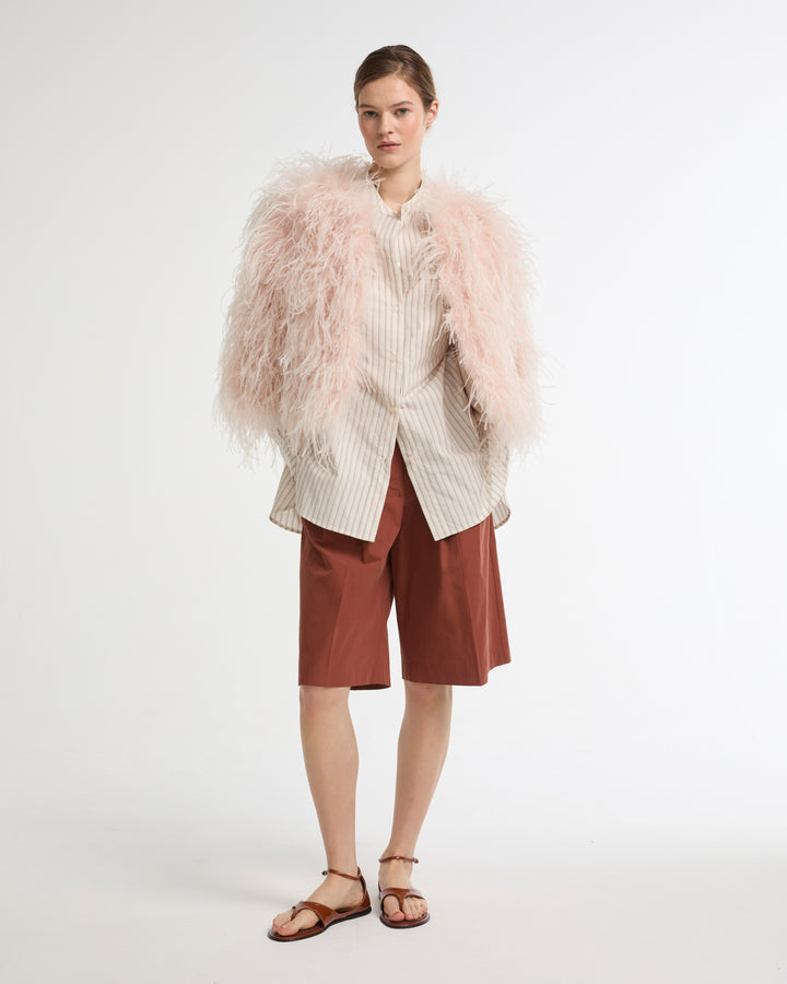 Short Ostrich Feather Jacket