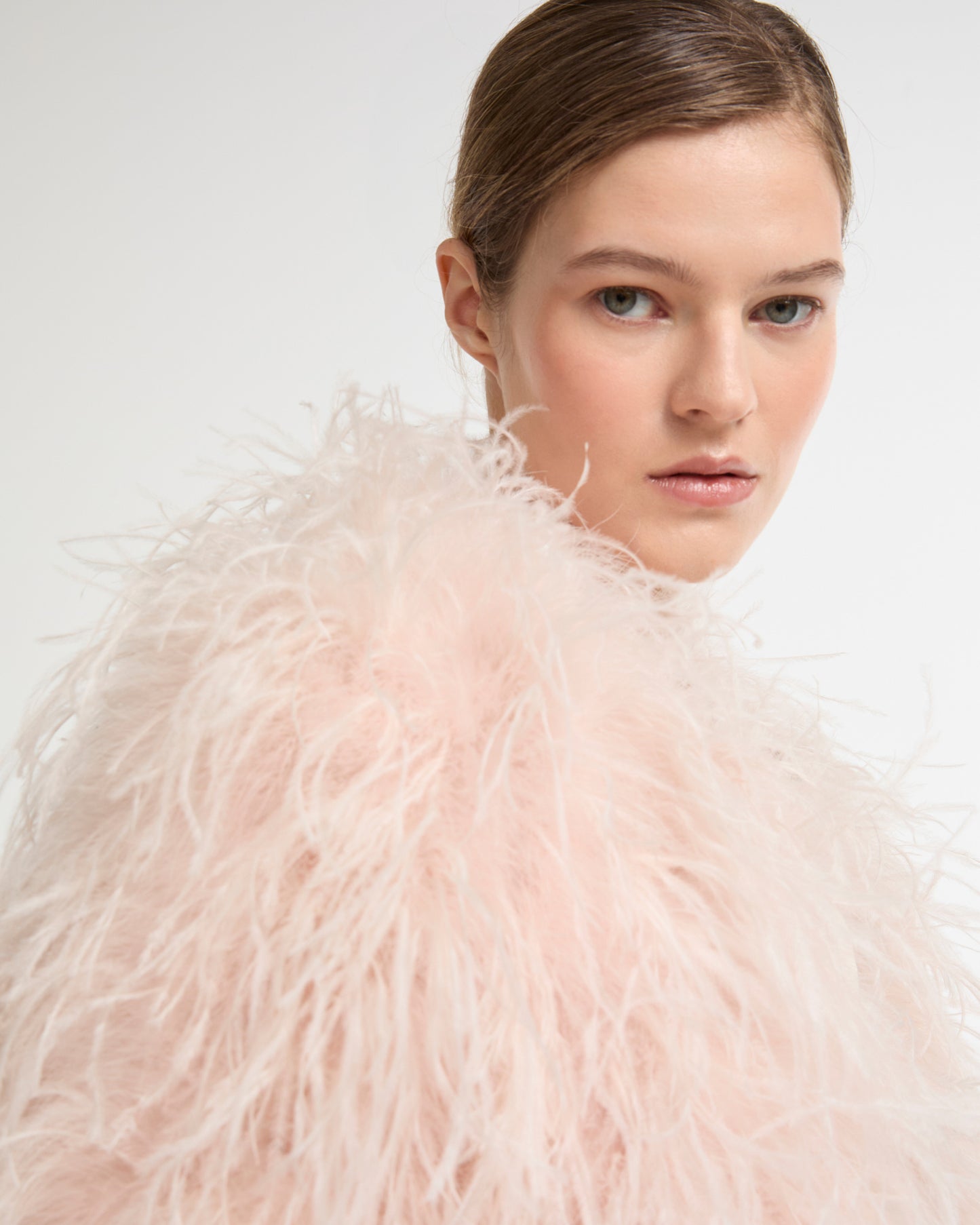 Short Ostrich Feather Jacket