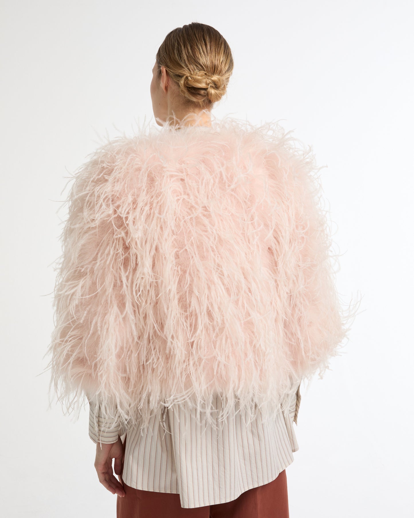 Short Ostrich Feather Jacket
