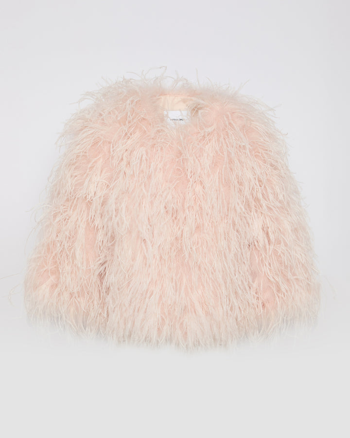Short Ostrich Feather Jacket