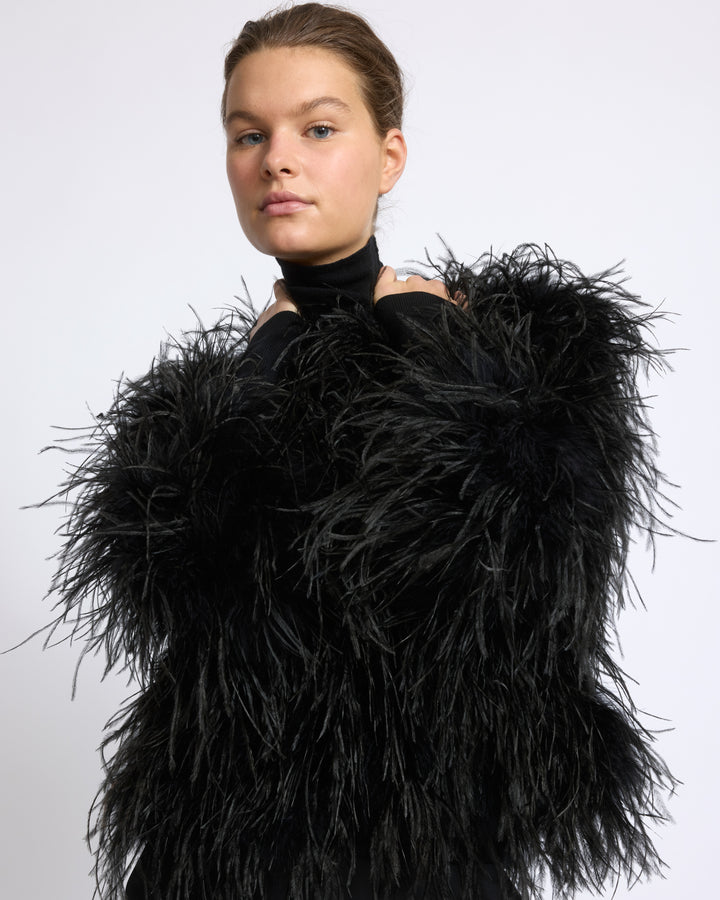 Short ostrich feather jacket - Yves Salomon - New Fall/Winter Collection