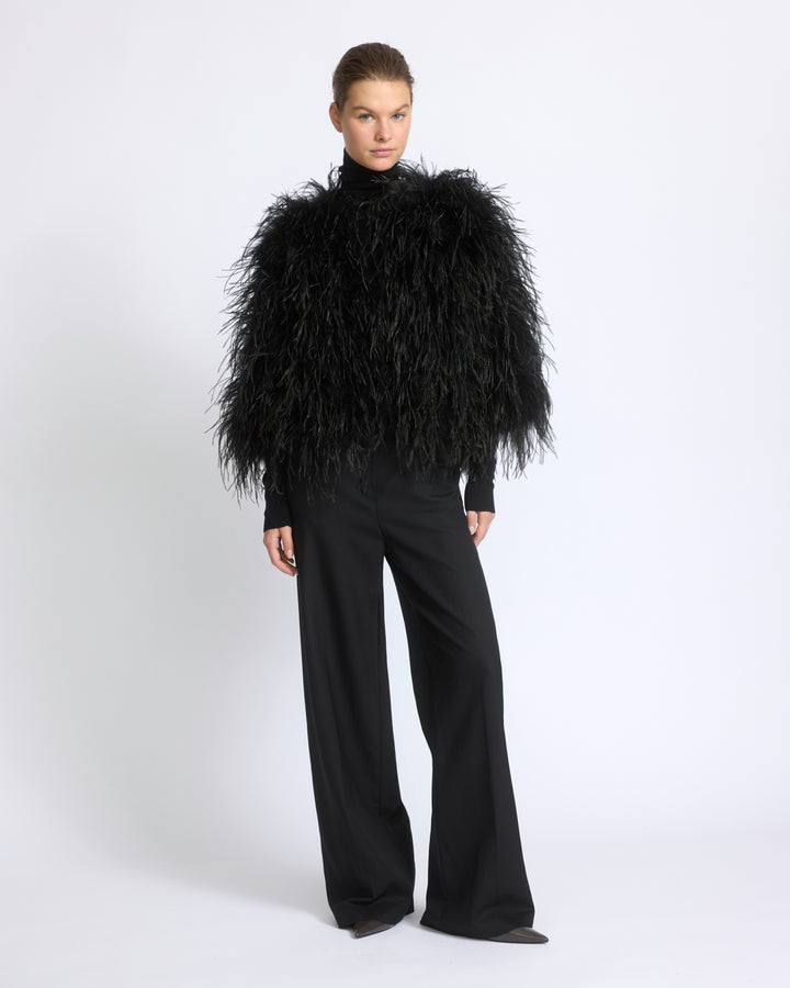 Short ostrich feather jacket - Yves Salomon - New Fall/Winter Collection