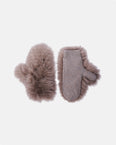 Cashmere / wool knit and fox fur mittens