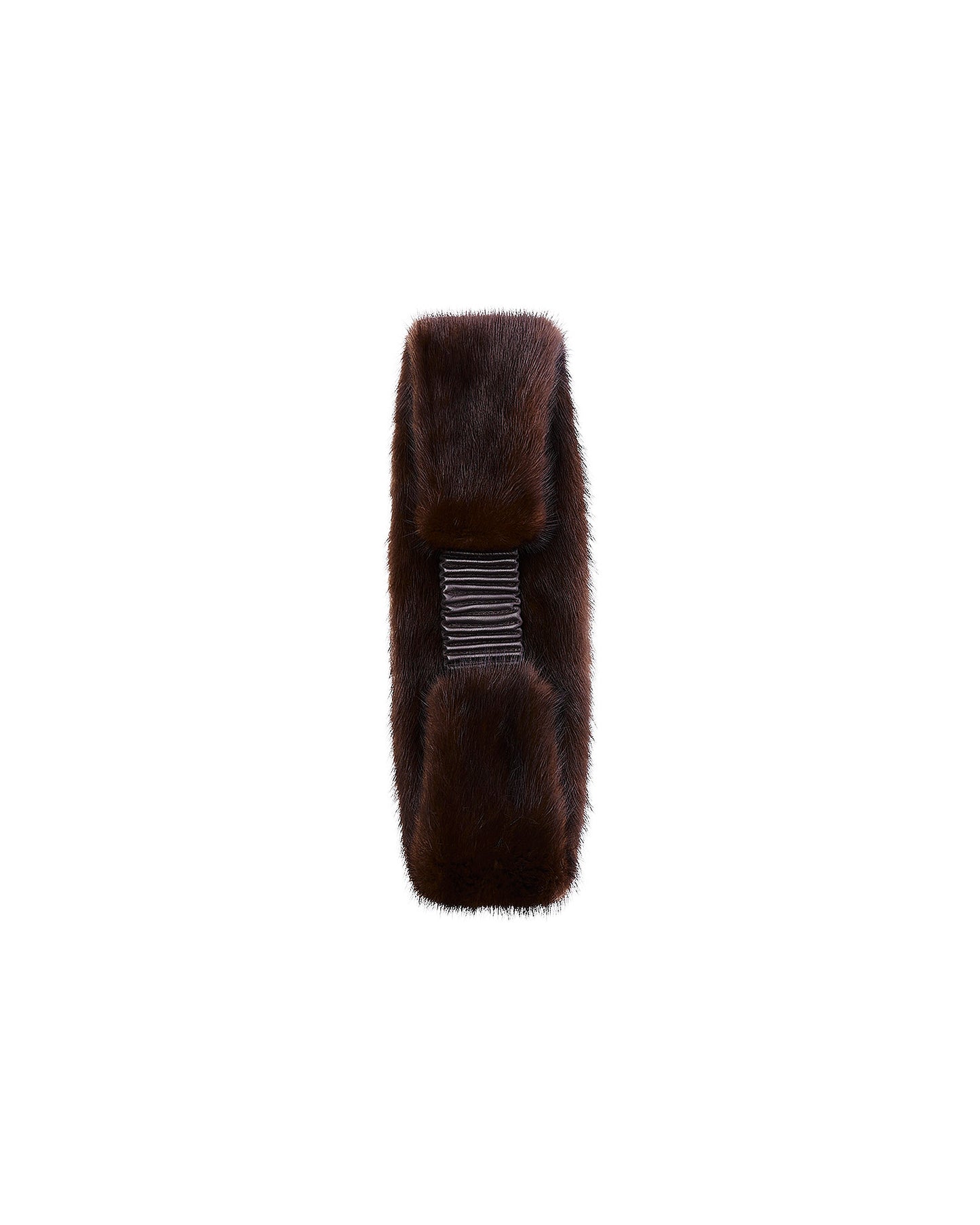Mink fur and leather headband