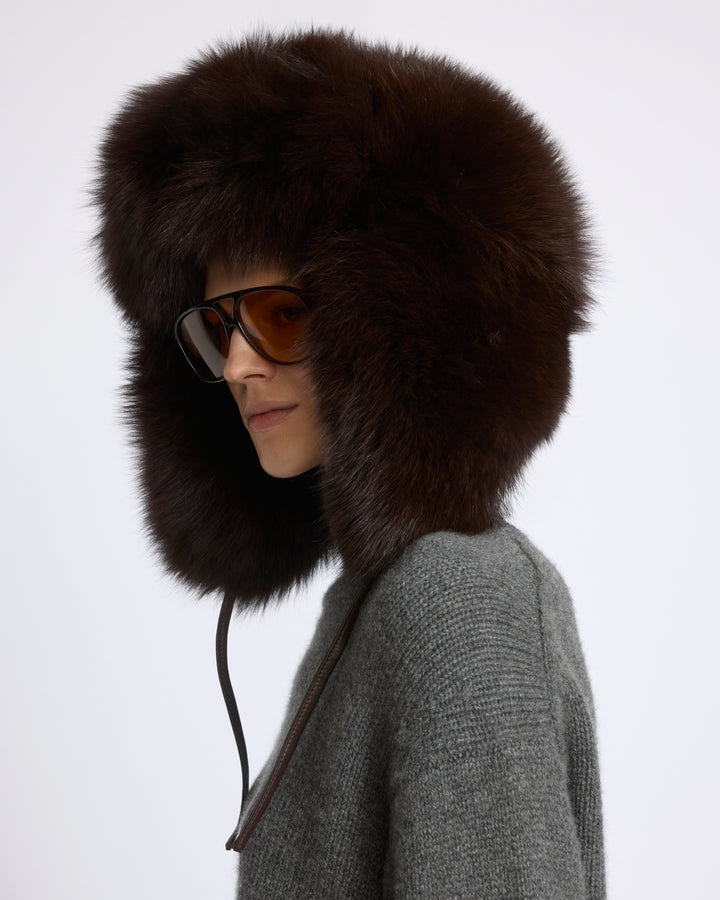 Fox fur ushanka hat - Yves Salomon - New Fall/Winter Collection