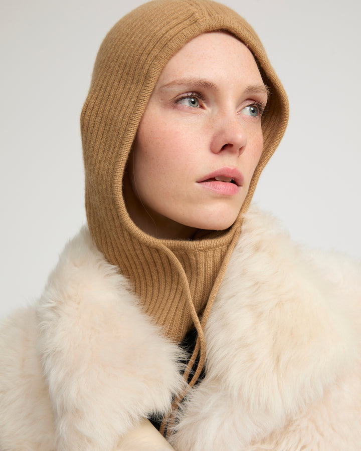 100% cashmere knit balaclava