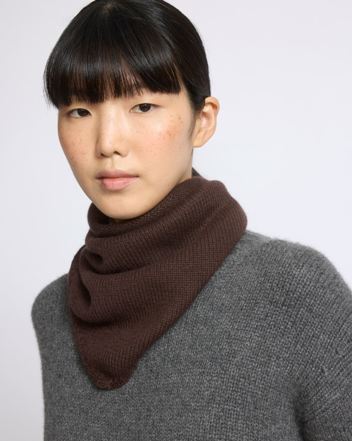 100% cashmere knit bandana - Yves Salomon - New Fall/Winter Collection