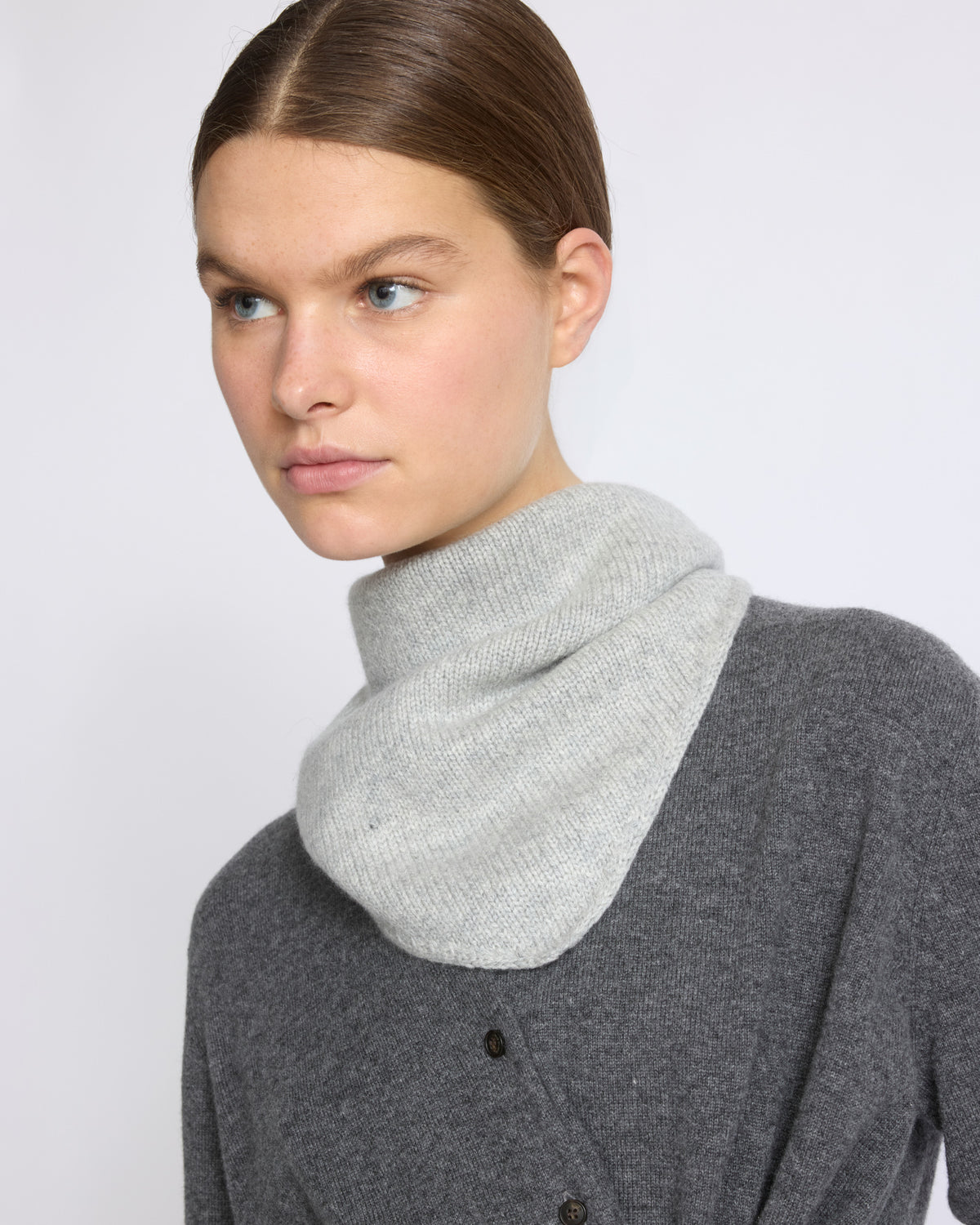 100% cashmere knit bandana - Yves Salomon - New Fall/Winter Collection