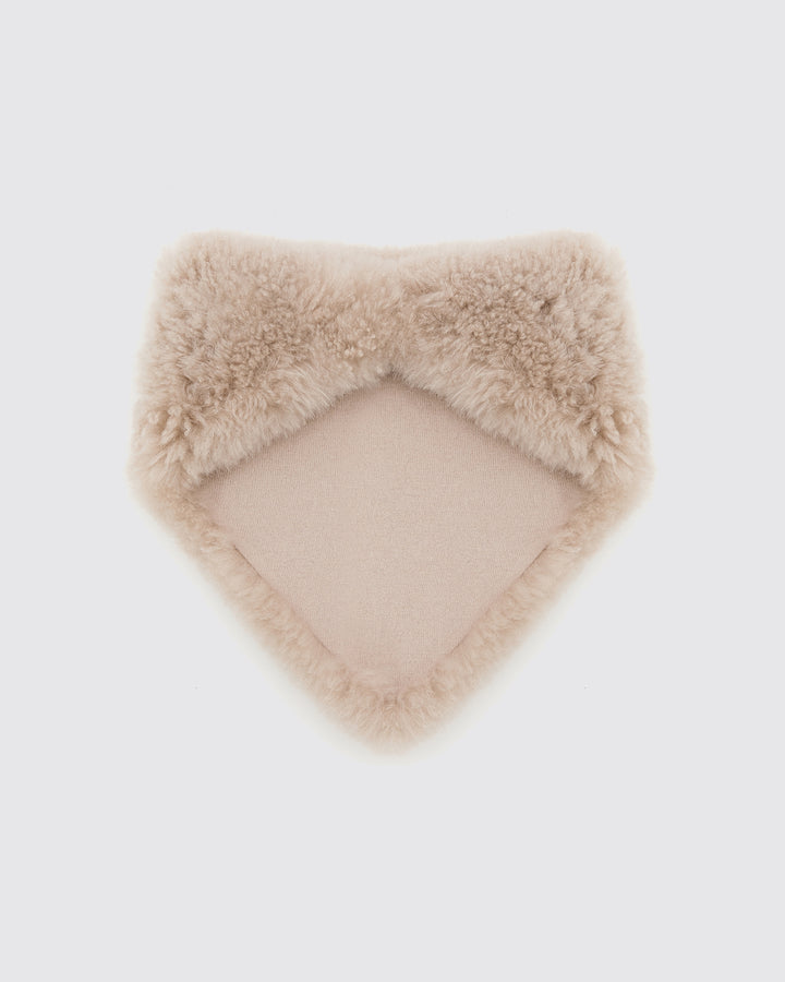 Cashmere lambskin shearling bandana