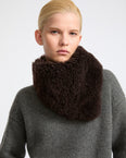 Cashmere lambskin shearling bandana