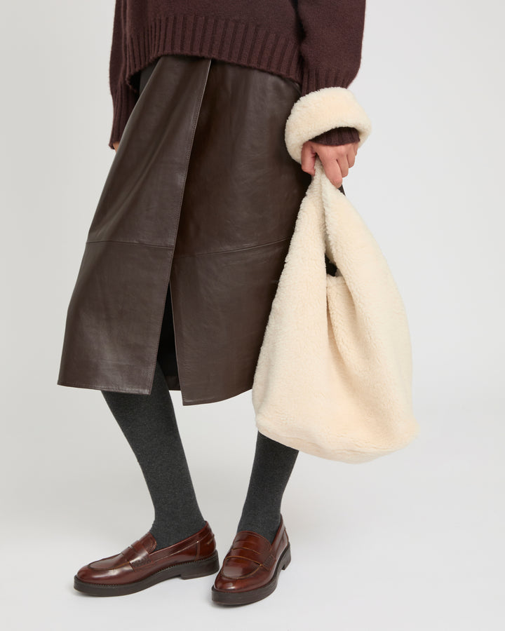 Curly Merino lambskin shearling bag -Yves Salomon