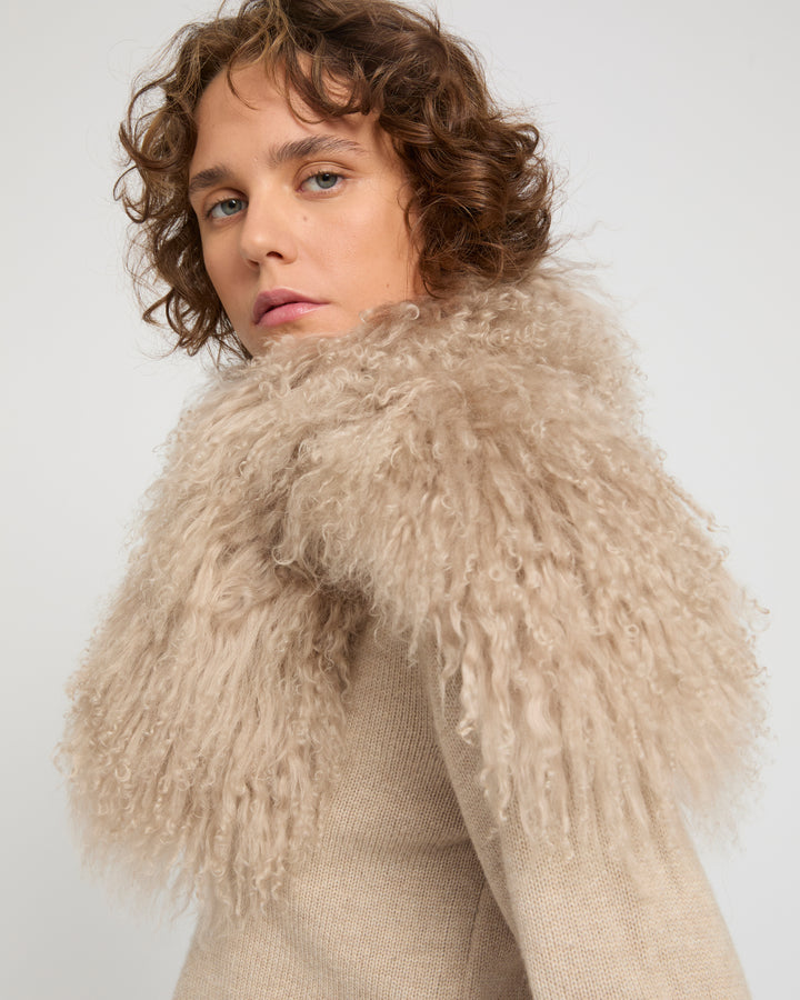 Mongolian shearling scarf -Yves Salomon