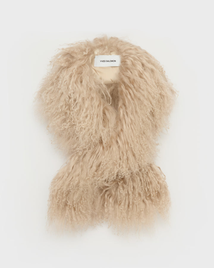 Mongolian shearling scarf -Yves Salomon