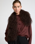 Mongolian shearling scarf