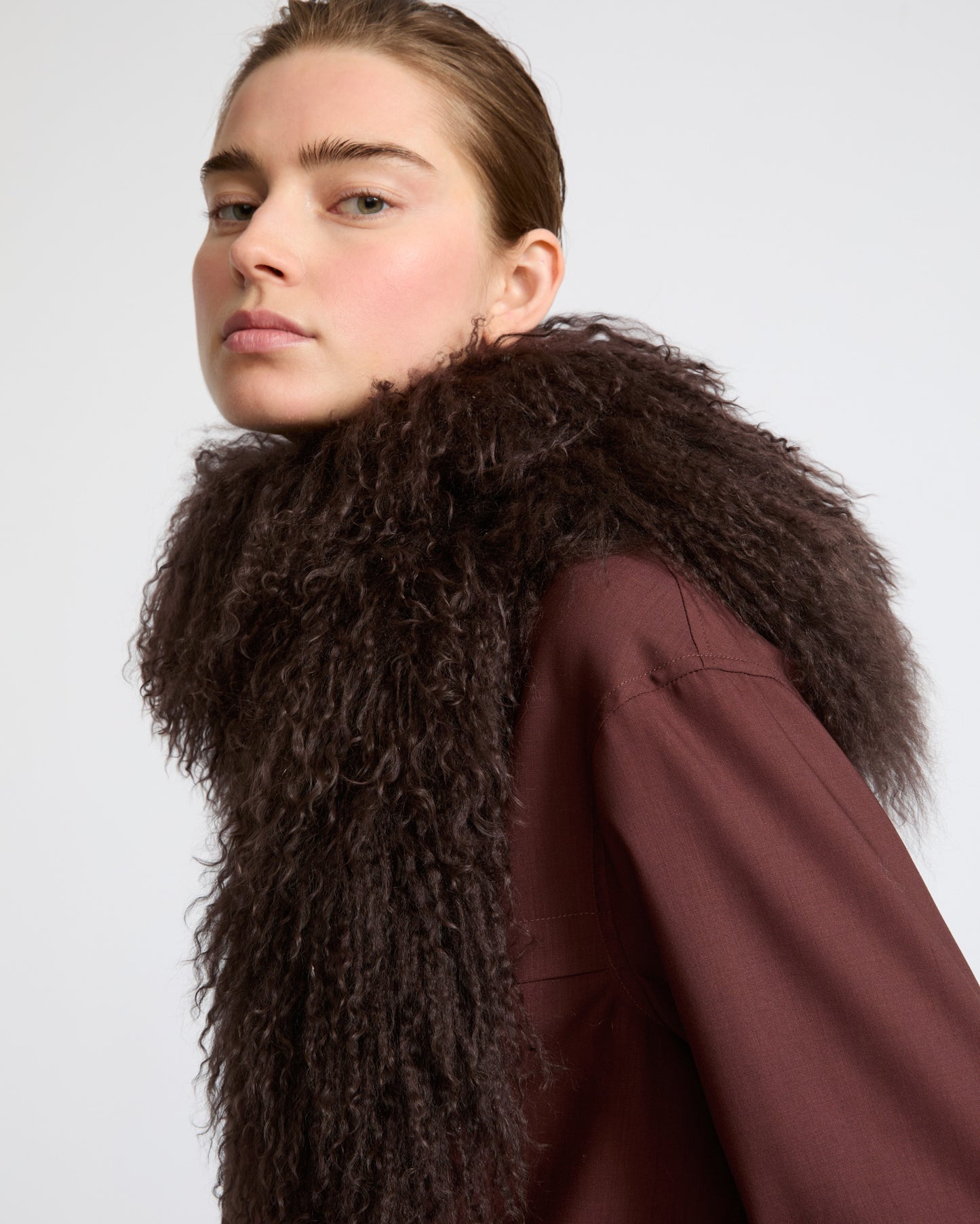 Mongolian shearling scarf - Yves Salomon - New Fall Winter Collection