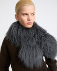 Mongolian shearling scarf