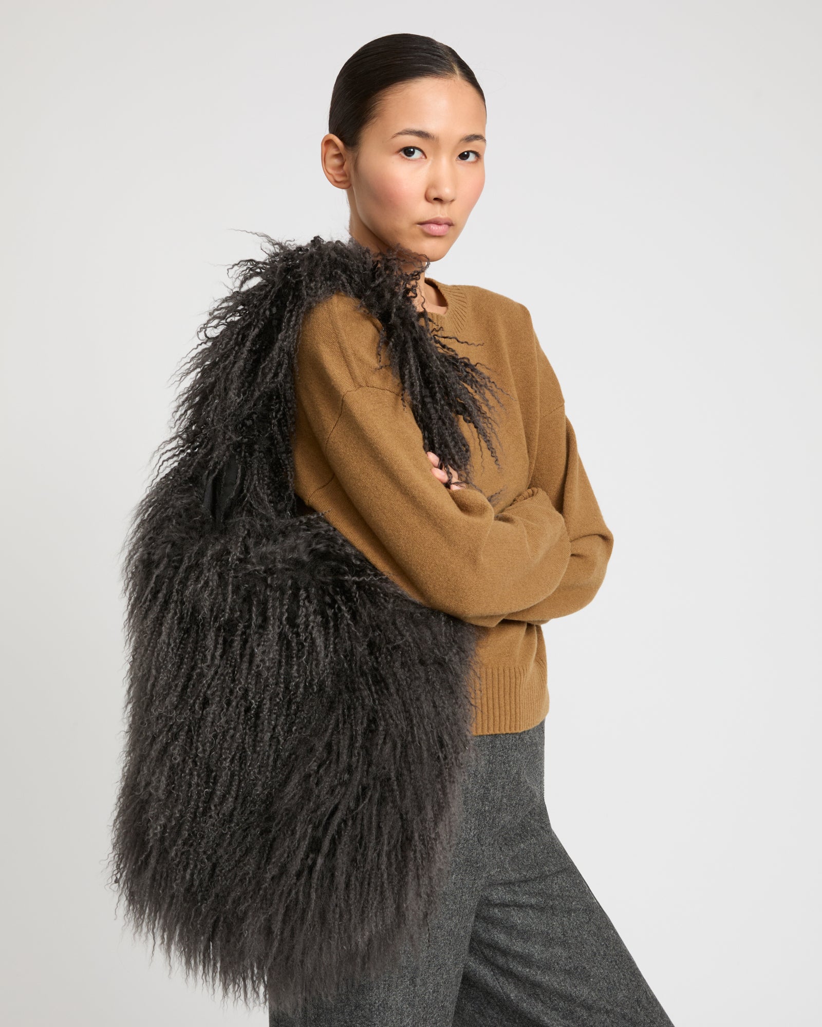 YVES SALOMON ストール YVES SALOMON Shearling and wool scarf | NET-A-PORTER