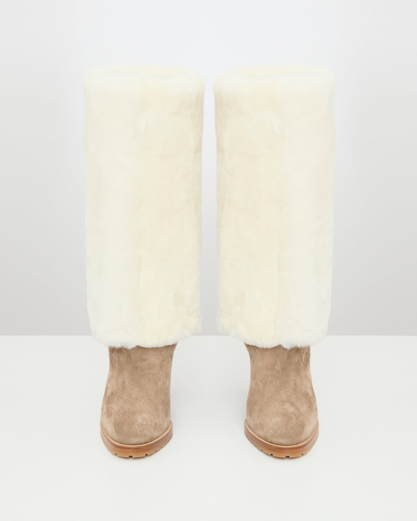 Merino lambskin shearling high boots -Yves Salomon
