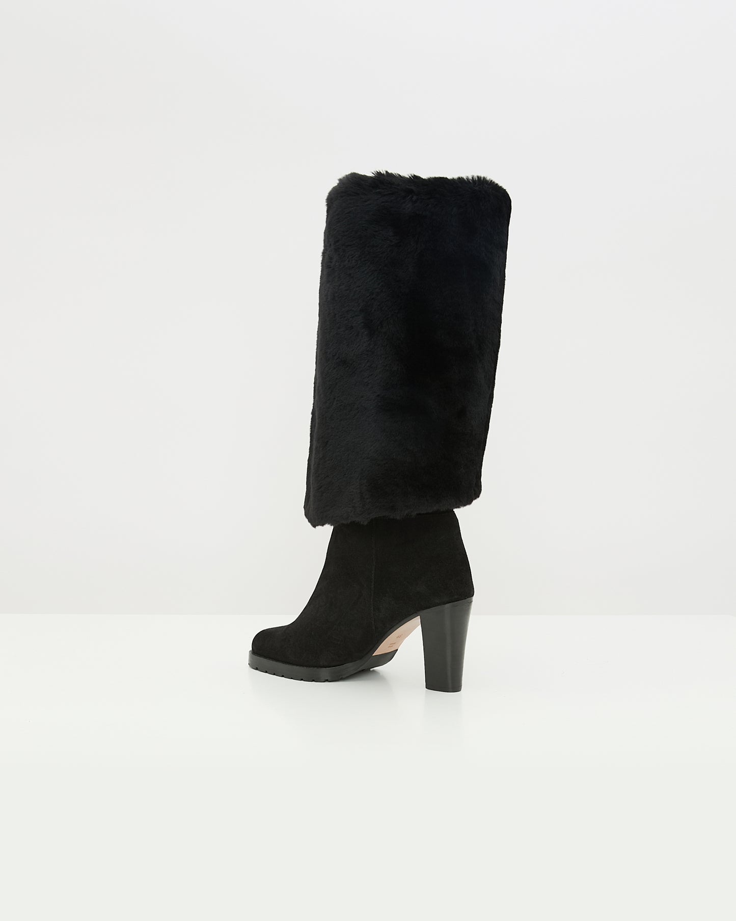 Merino lambskin shearling high boots - Yves Salomon