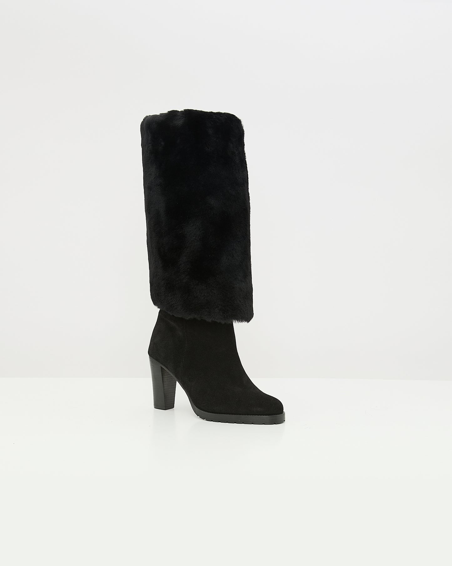 Merino lambskin shearling high boots - Yves Salomon