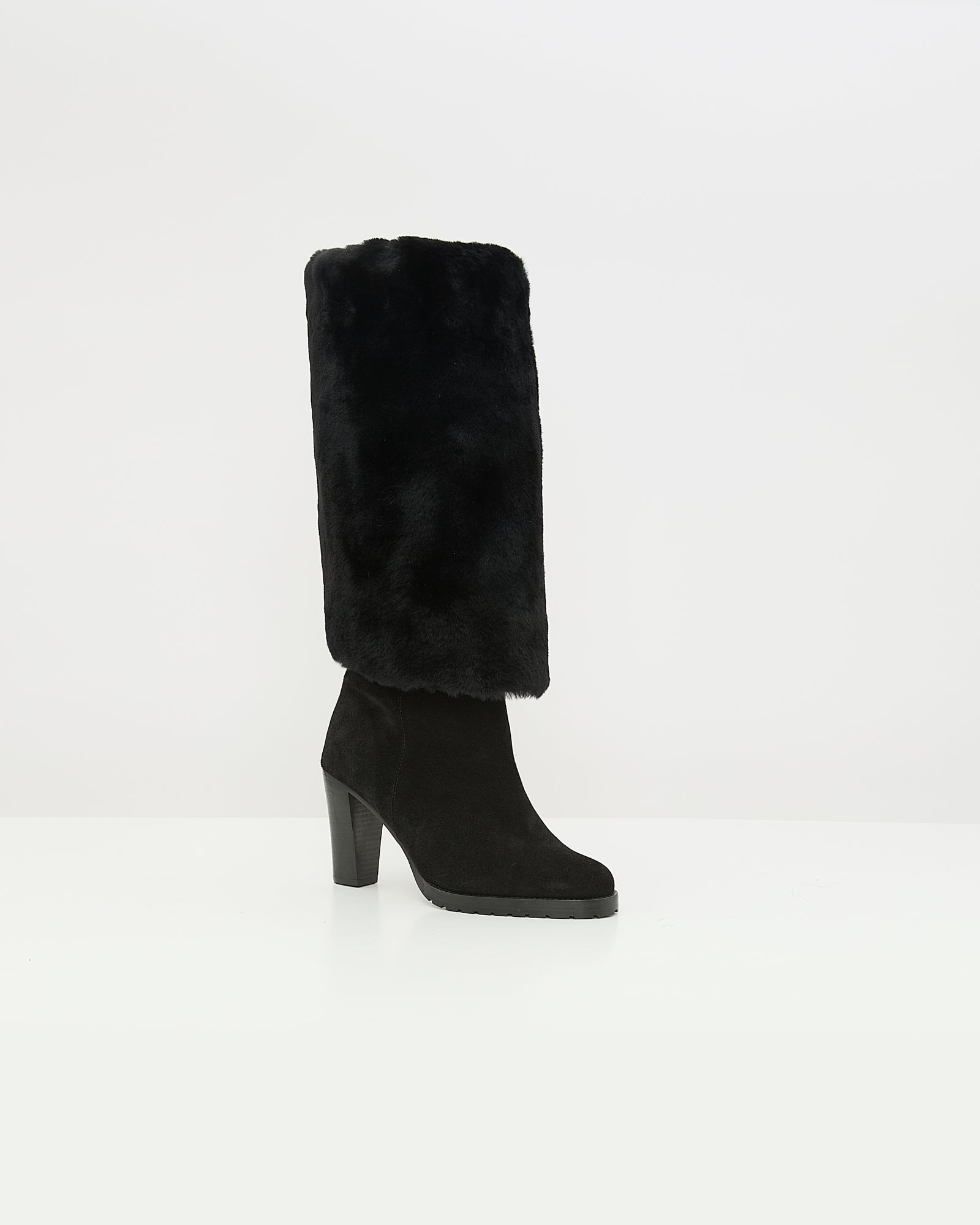 Merino lambskin shearling high boots - Yves Salomon