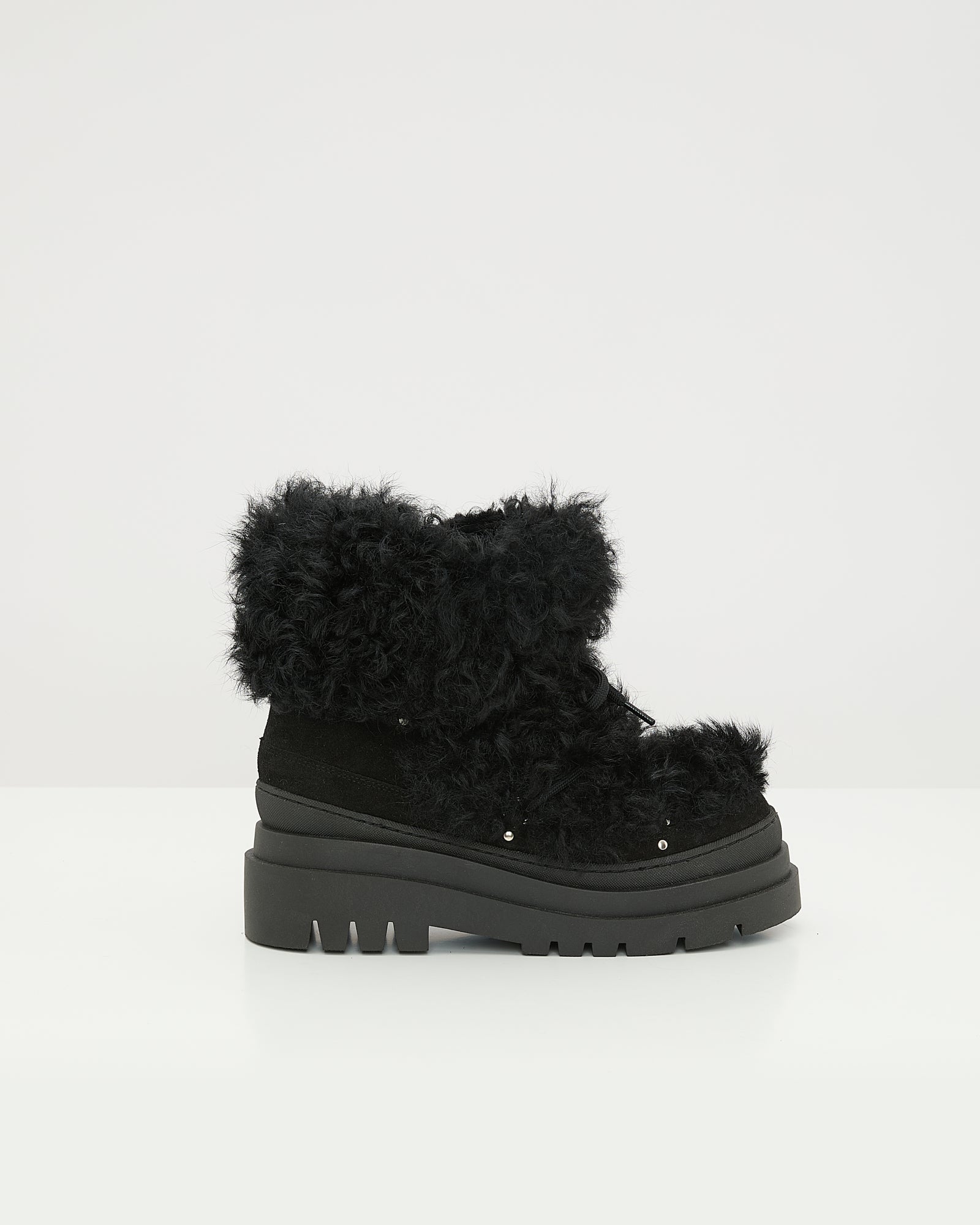 Ankle boots in leather and Lacon shearling -Yves Salomon