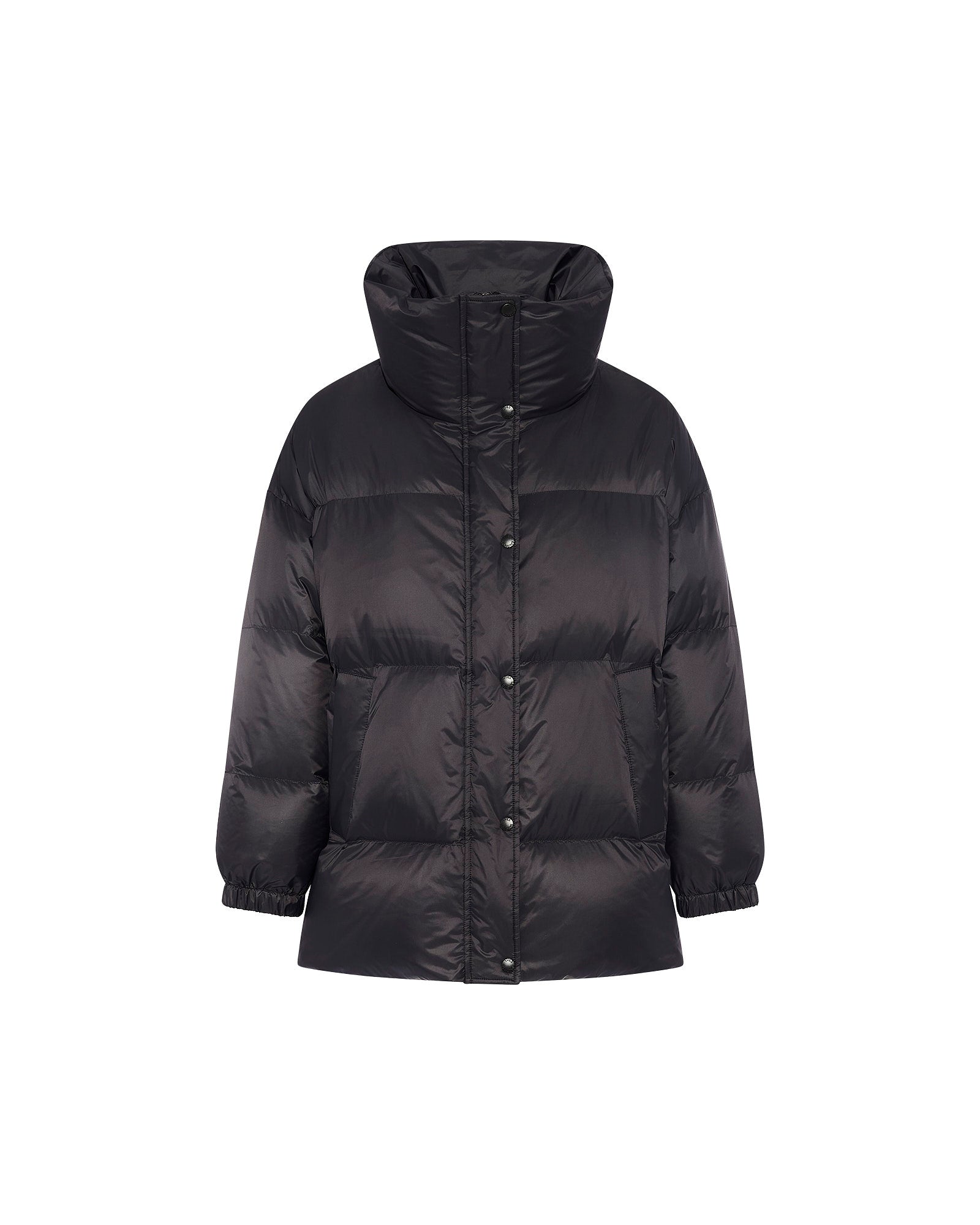 Mid-length down jacket with fluffy lambswool trim - Yves Salomon
