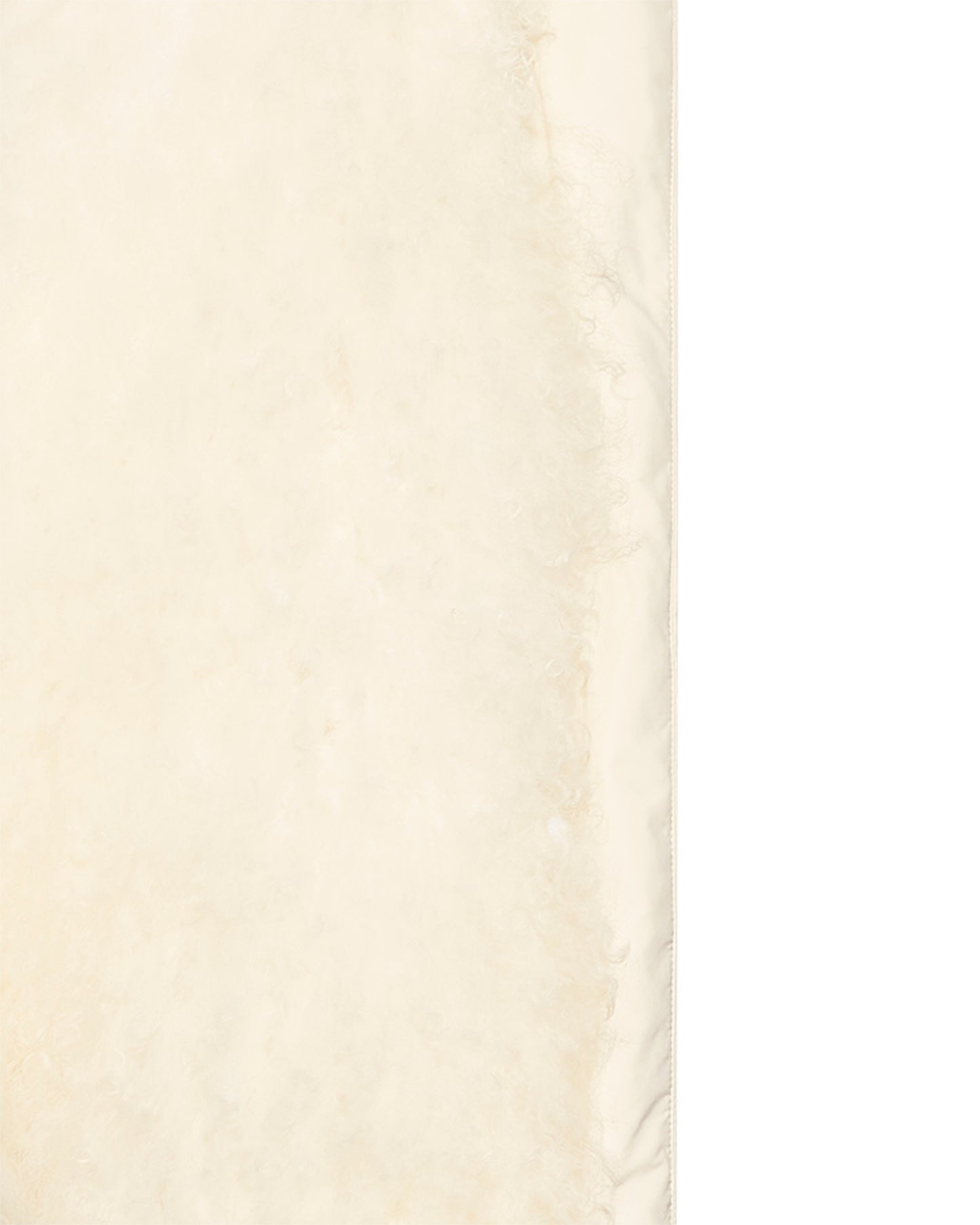 Ultra-light down parka with curly lambskin trim