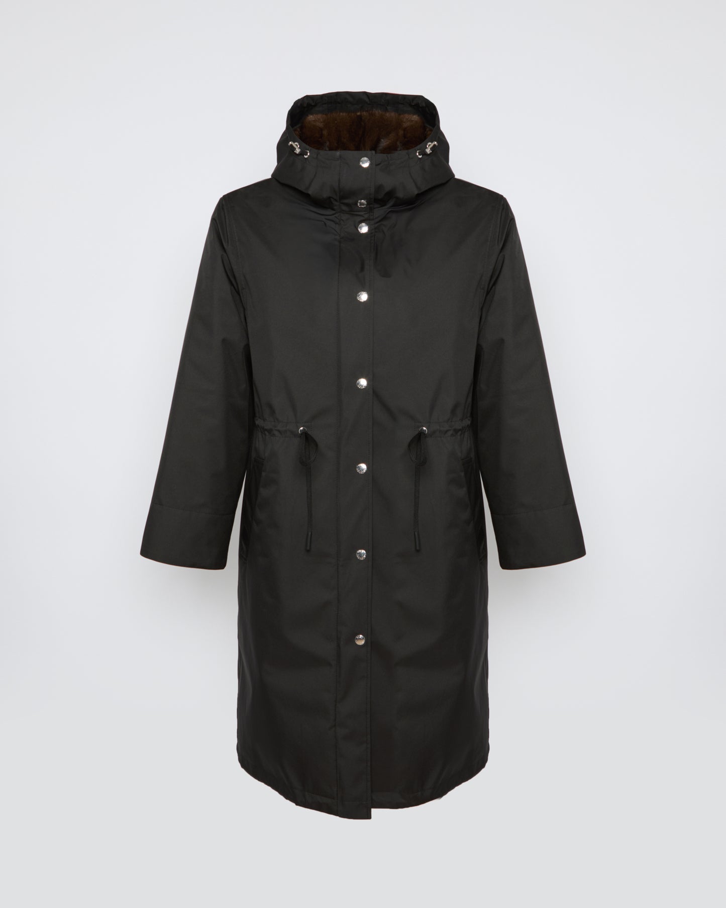 Long parka in technical fabric and mink -Yves Salomon