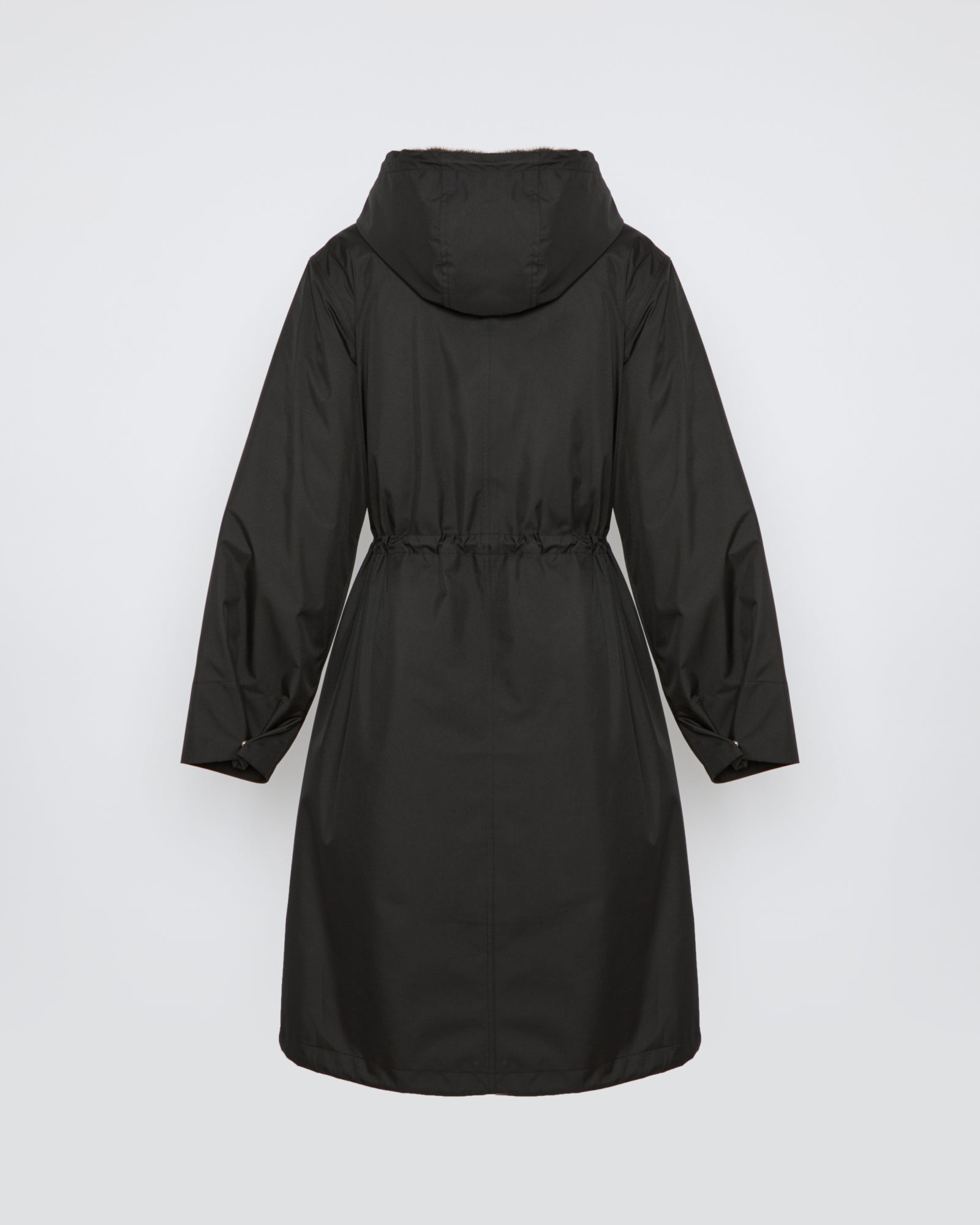 Long parka in technical fabric and mink -Yves Salomon