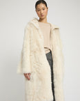 Long Toscana lambskin parka styled coat