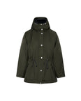 Technical fabric and shearling parka
