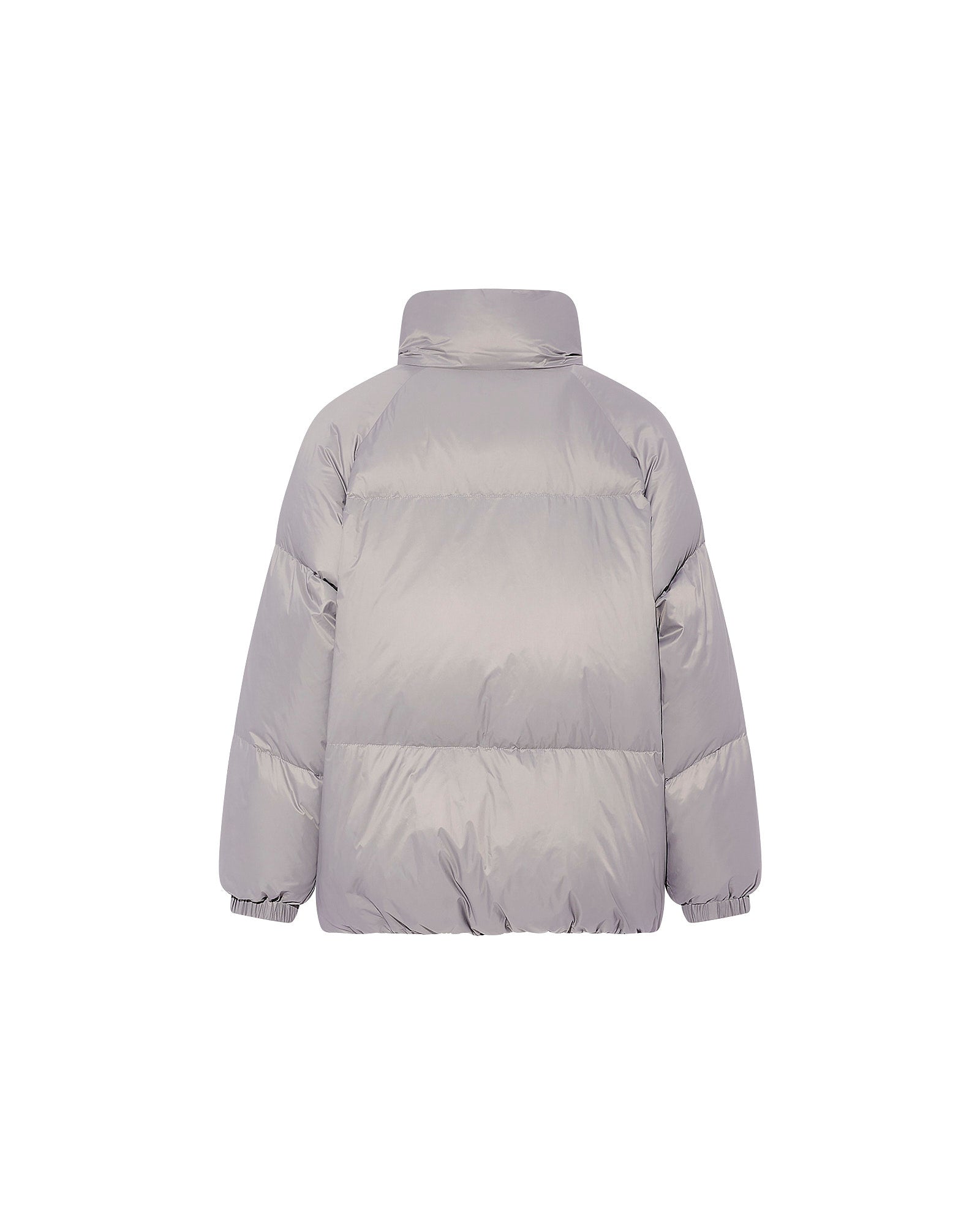 Short down jacket with shearling bib - grey - Yves Salomon – Yves