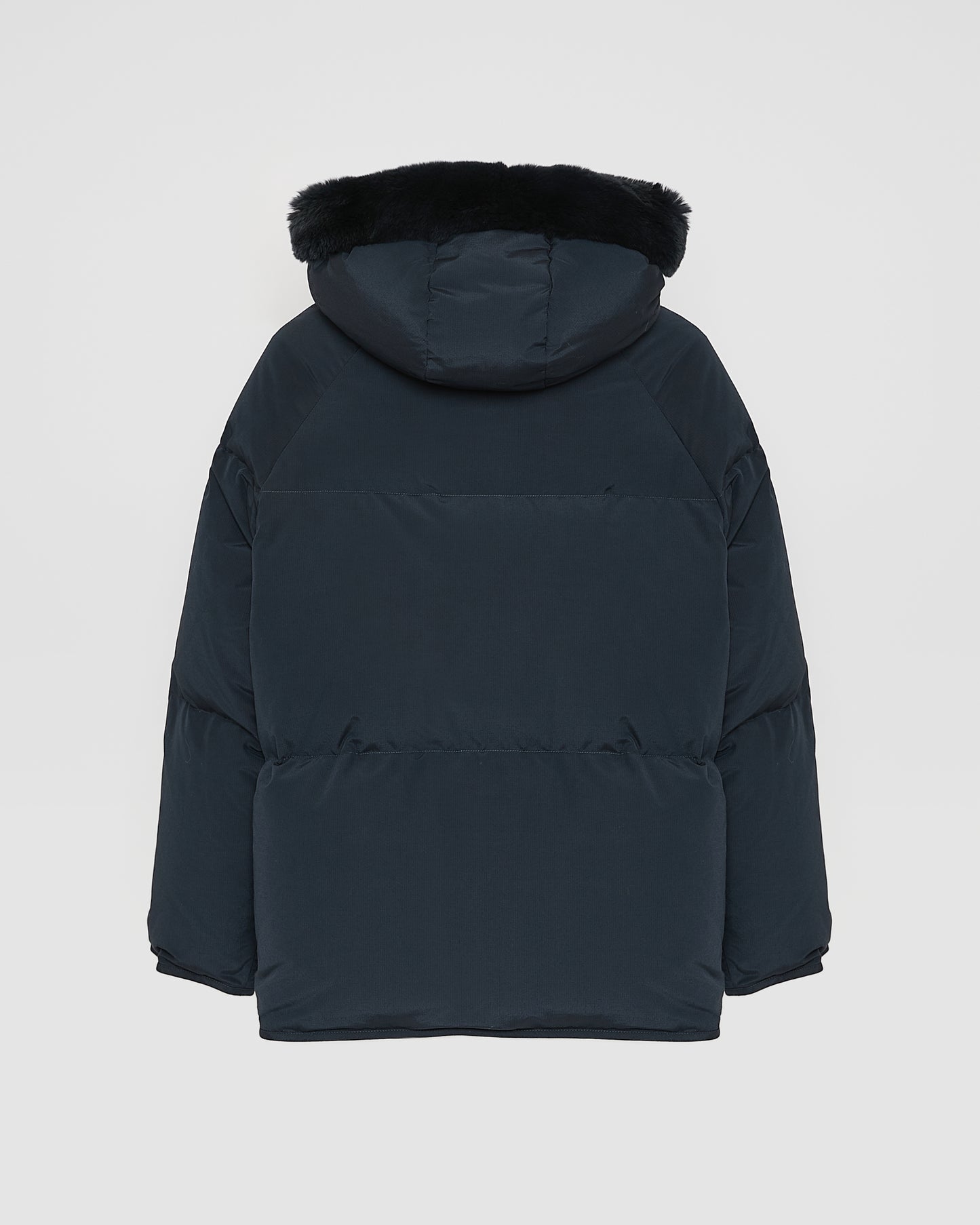 Short down jacket with rex rabbit fur trim - Yves Salomon