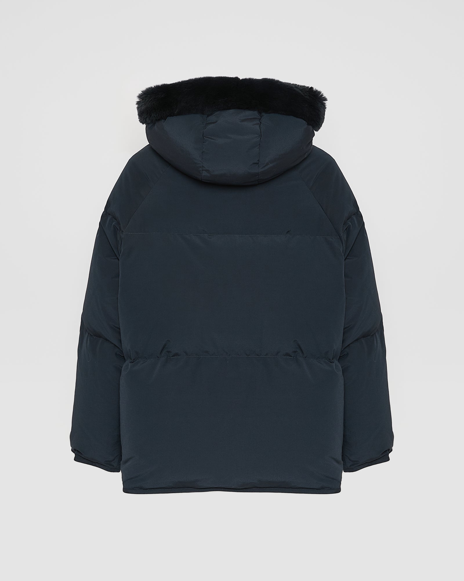 Short down jacket with rex rabbit fur trim - Yves Salomon